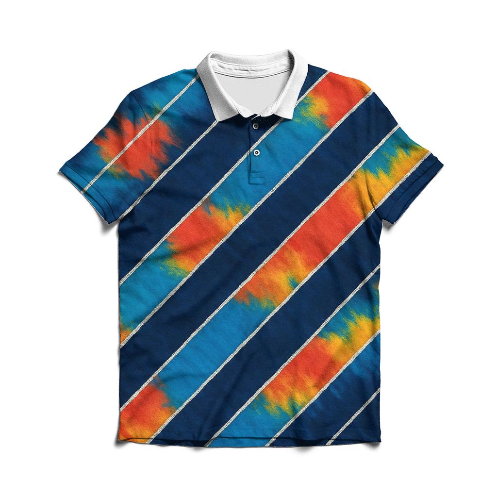 Solar Flare Arashi Diagonal Sweep premium cotton polo shirts