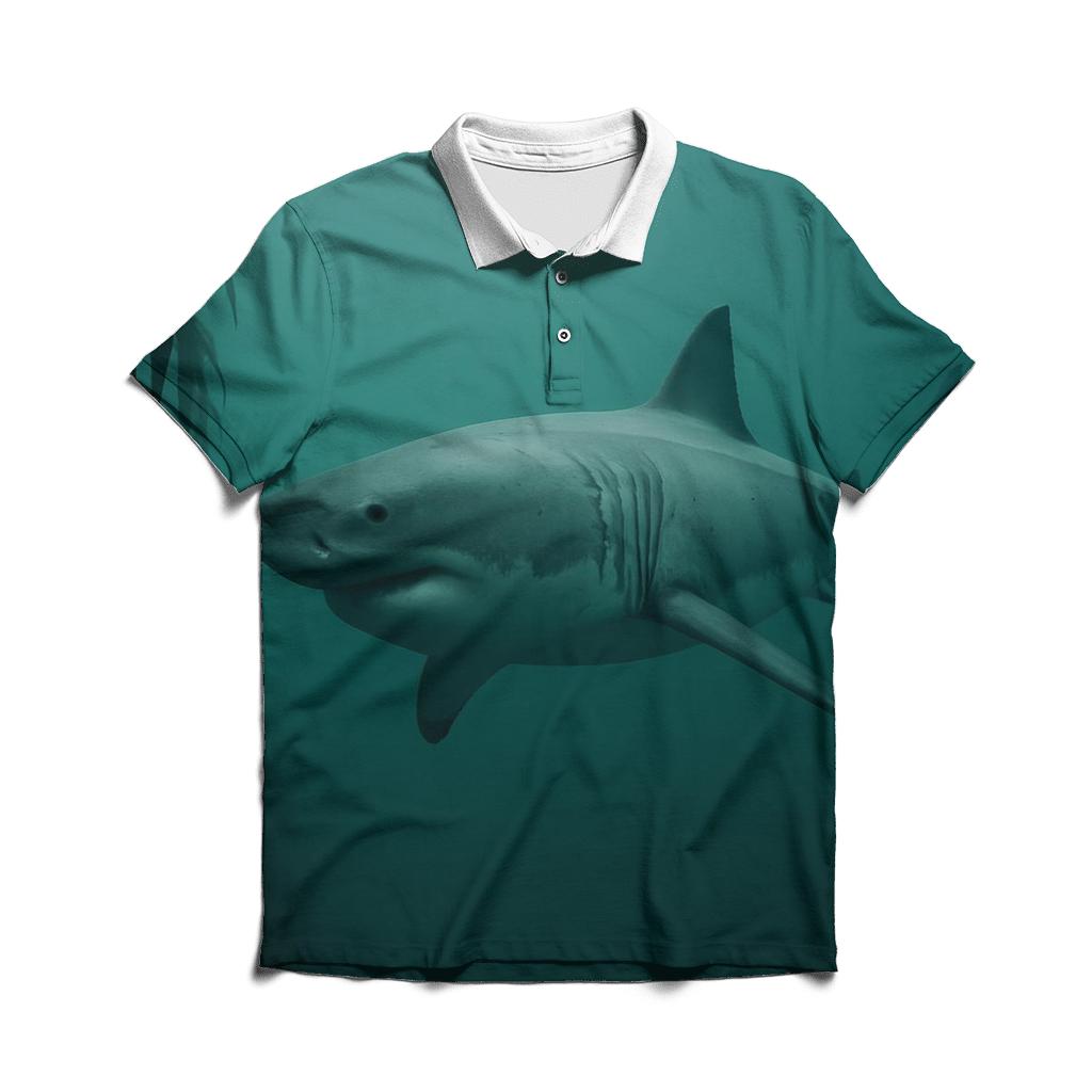 Kelp Shadow Patrol Great White Shark personalized polo shirts