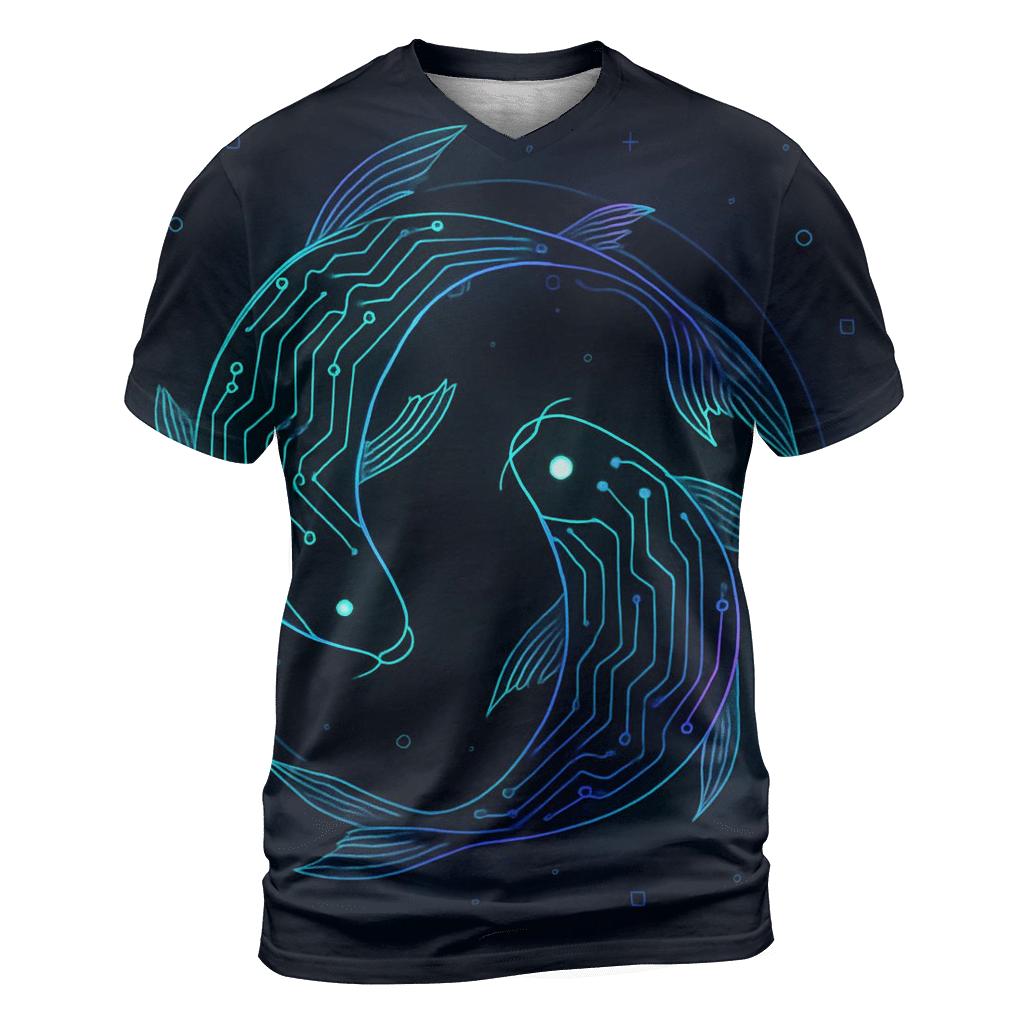 Aurora Circuit Koi trendy printed shirt styles