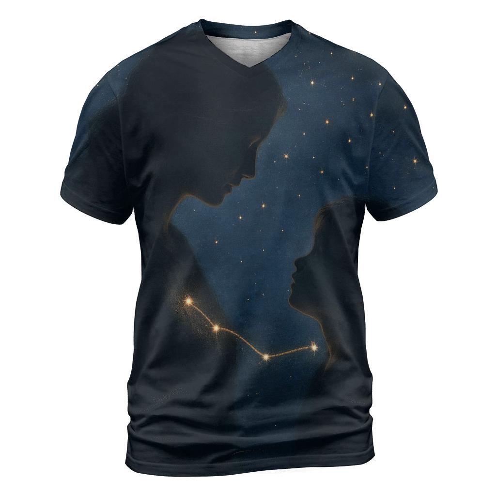 The Constellation Between Two Hearts unique graphic print tees