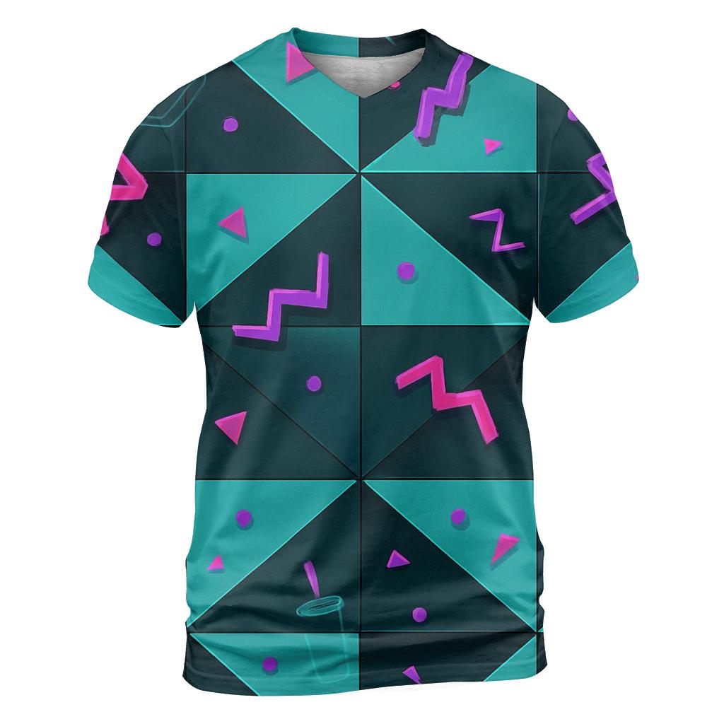 Mall Food Court Neon Tiles designer pattern shirts