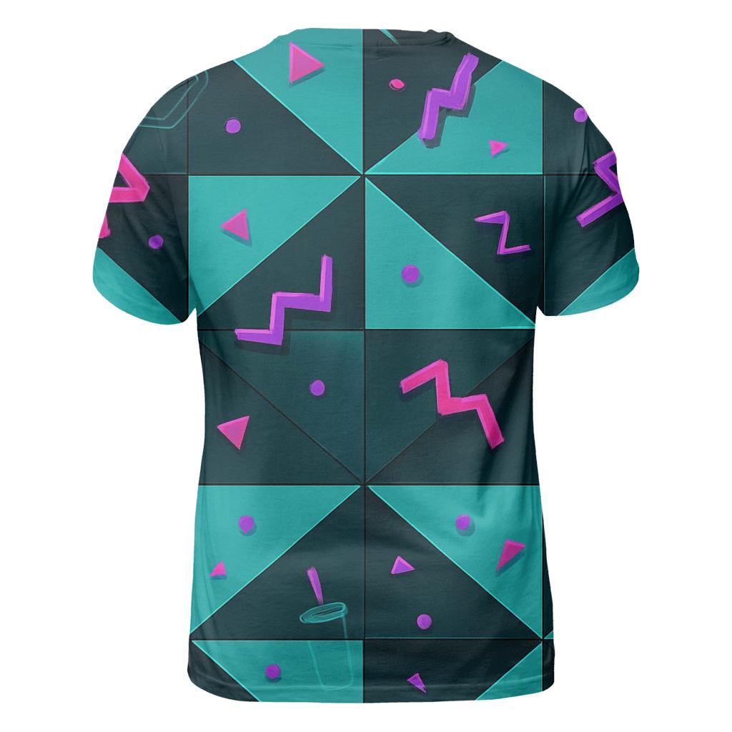 Mall Food Court Neon Tiles designer pattern shirts