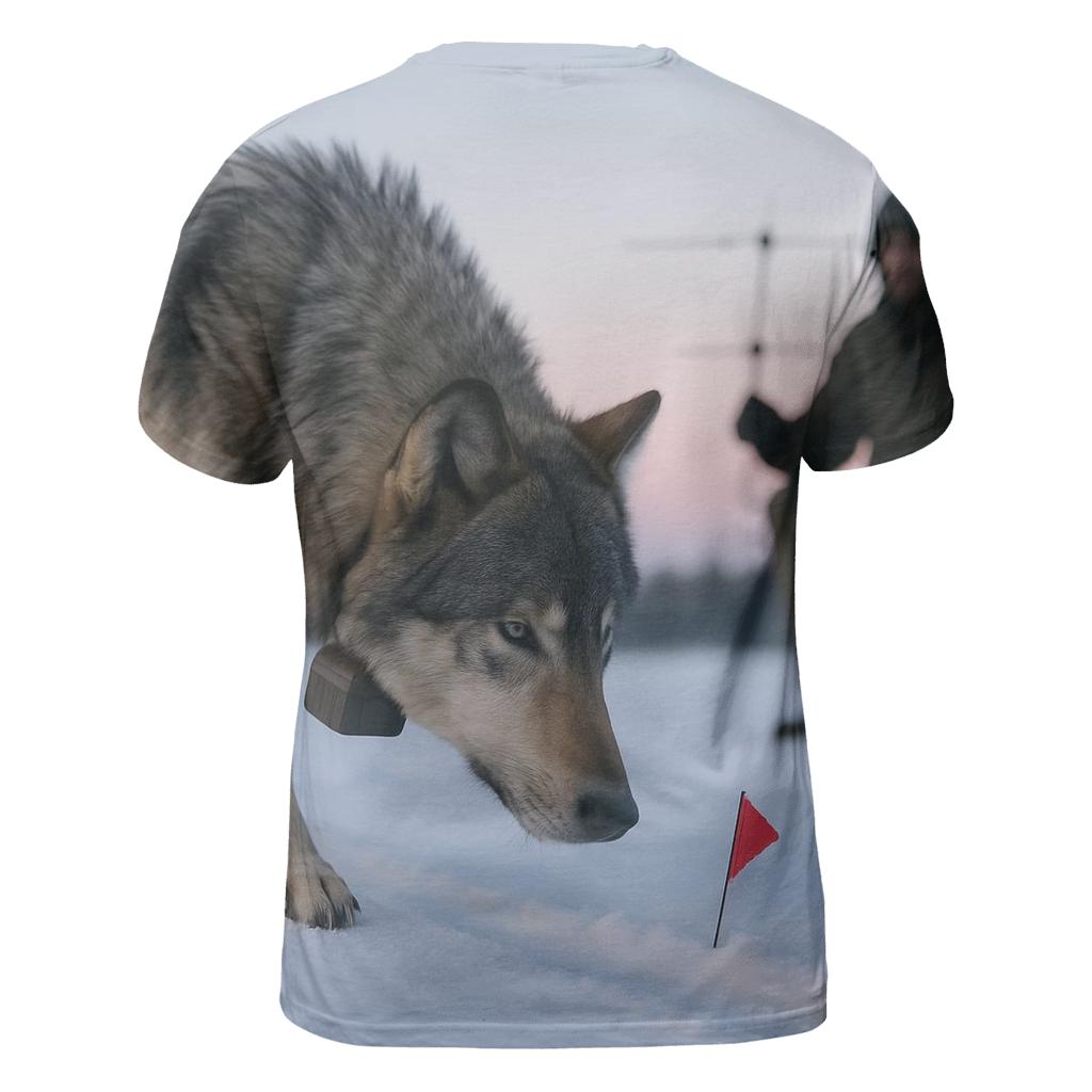 Radio Collared Wolf At Boreal Rewilding Checkpoint vibrant all-over design tees