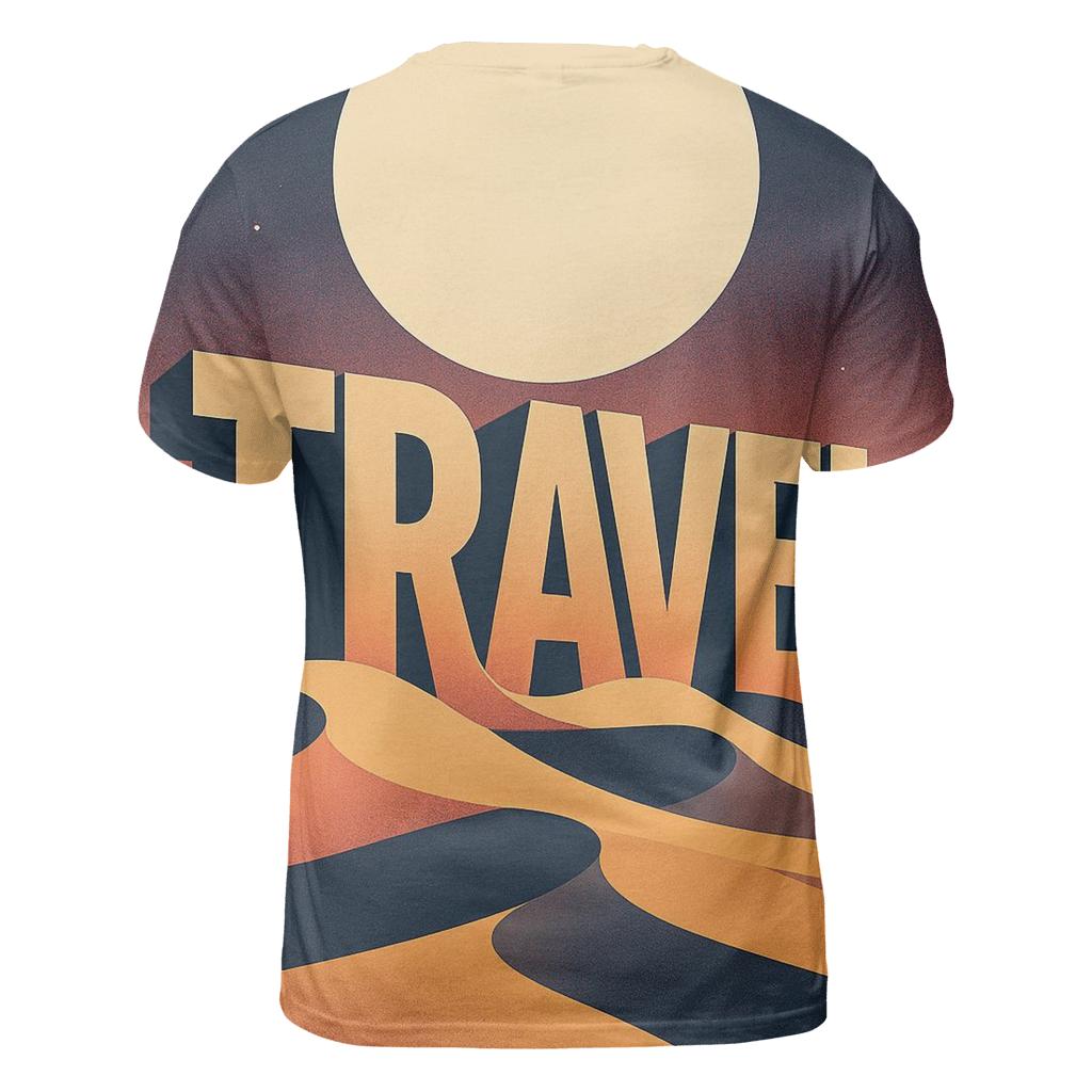 Desert Moon Typography Mirage designer pattern shirts