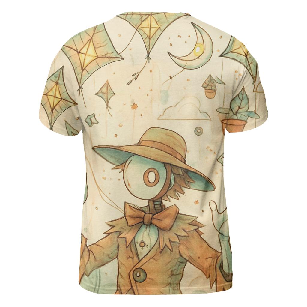 The Clockwork Kite Garden creative print fashion shirts