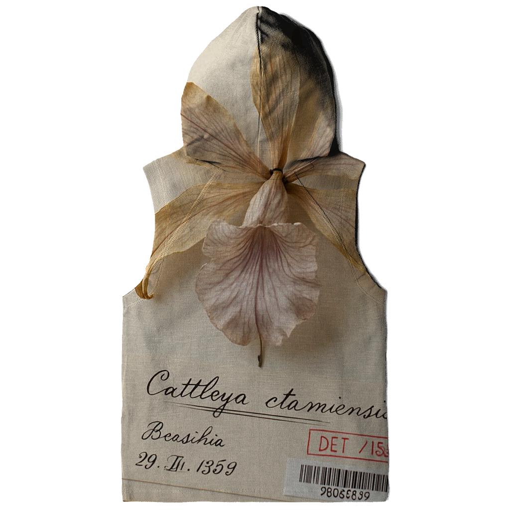 Pressed Herbarium Specimen Of Victorian Era Orchid printed hoodies