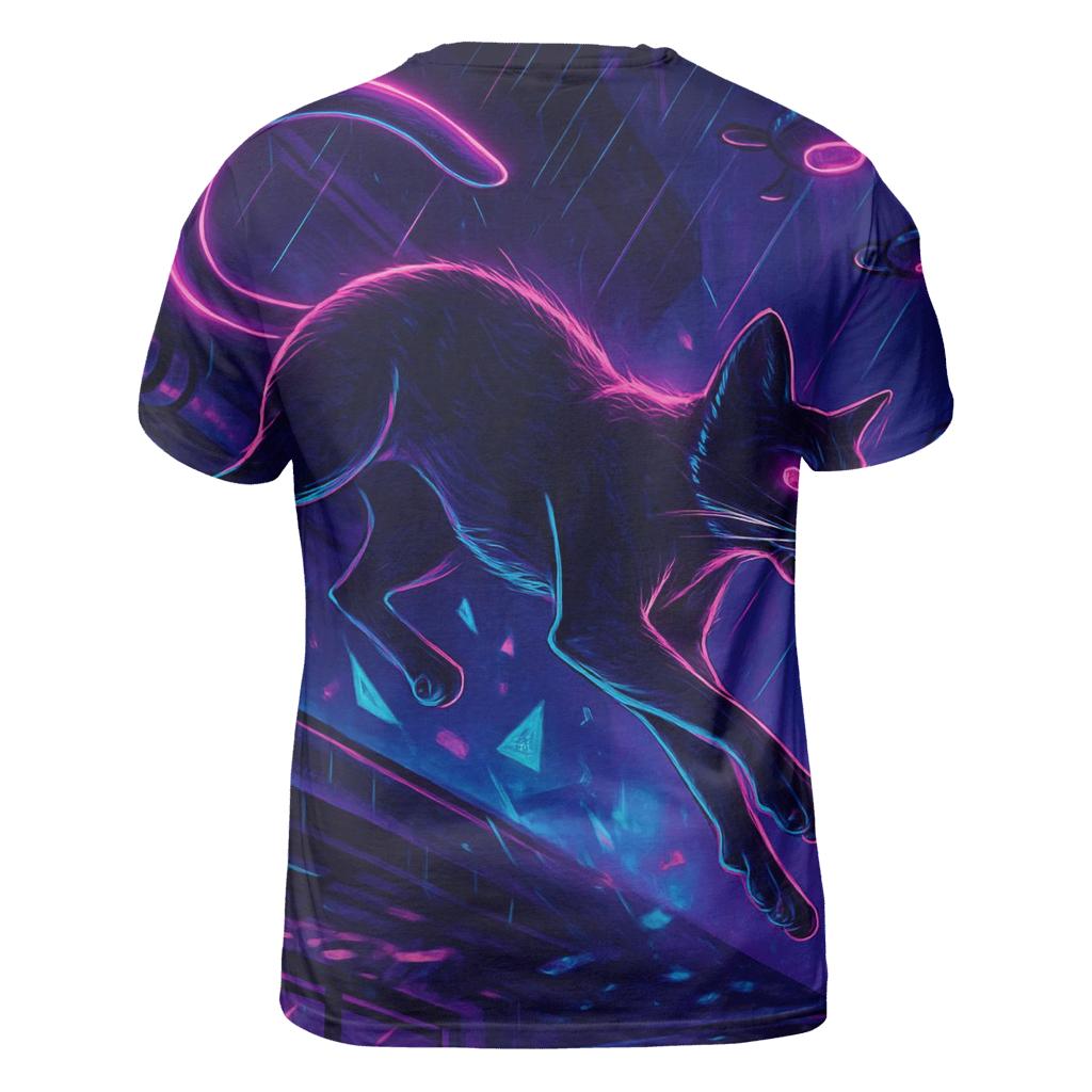 Neon Alley Cipher Cat Courier statement graphic shirts