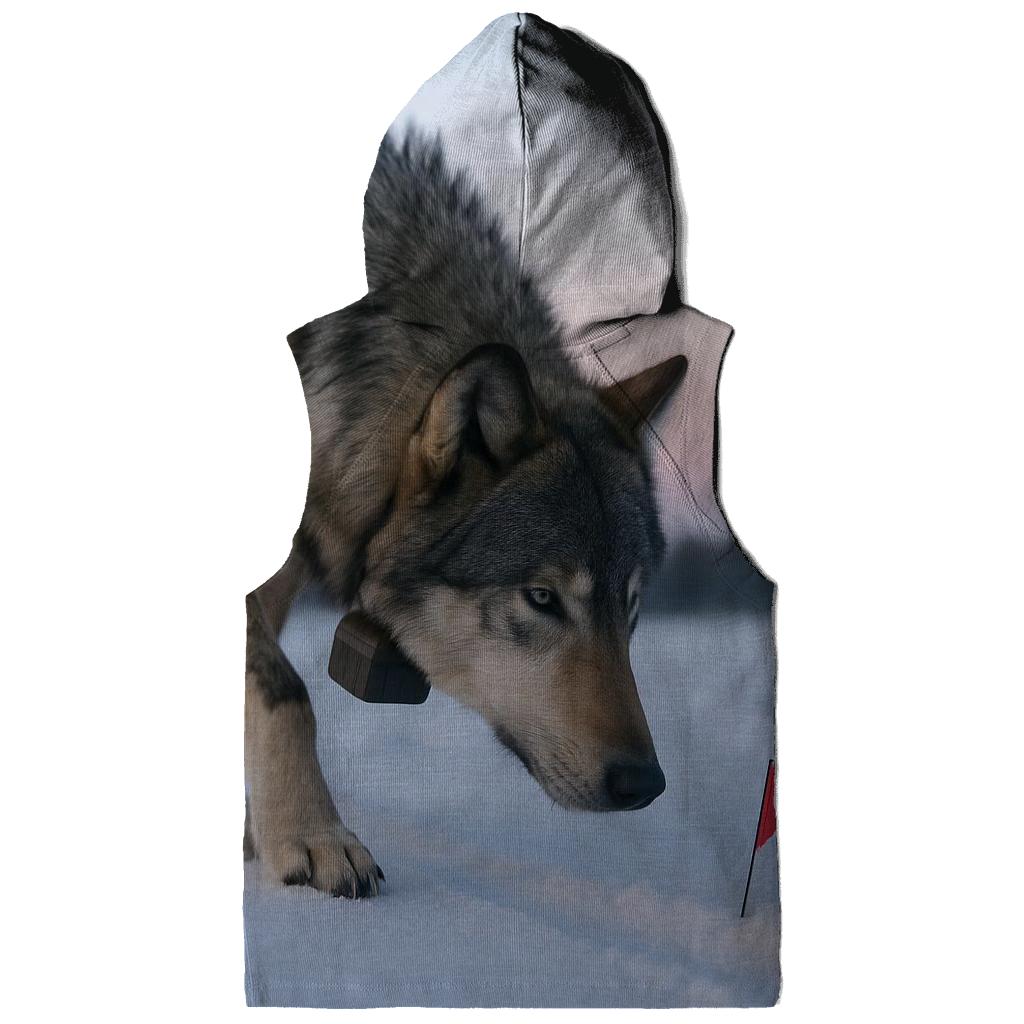 Radio Collared Wolf At Boreal Rewilding Checkpoint pullover hoodies