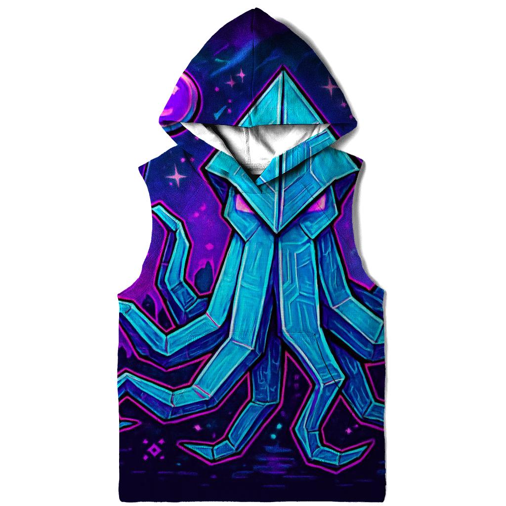 Neon Origami Kraken printed hoodies