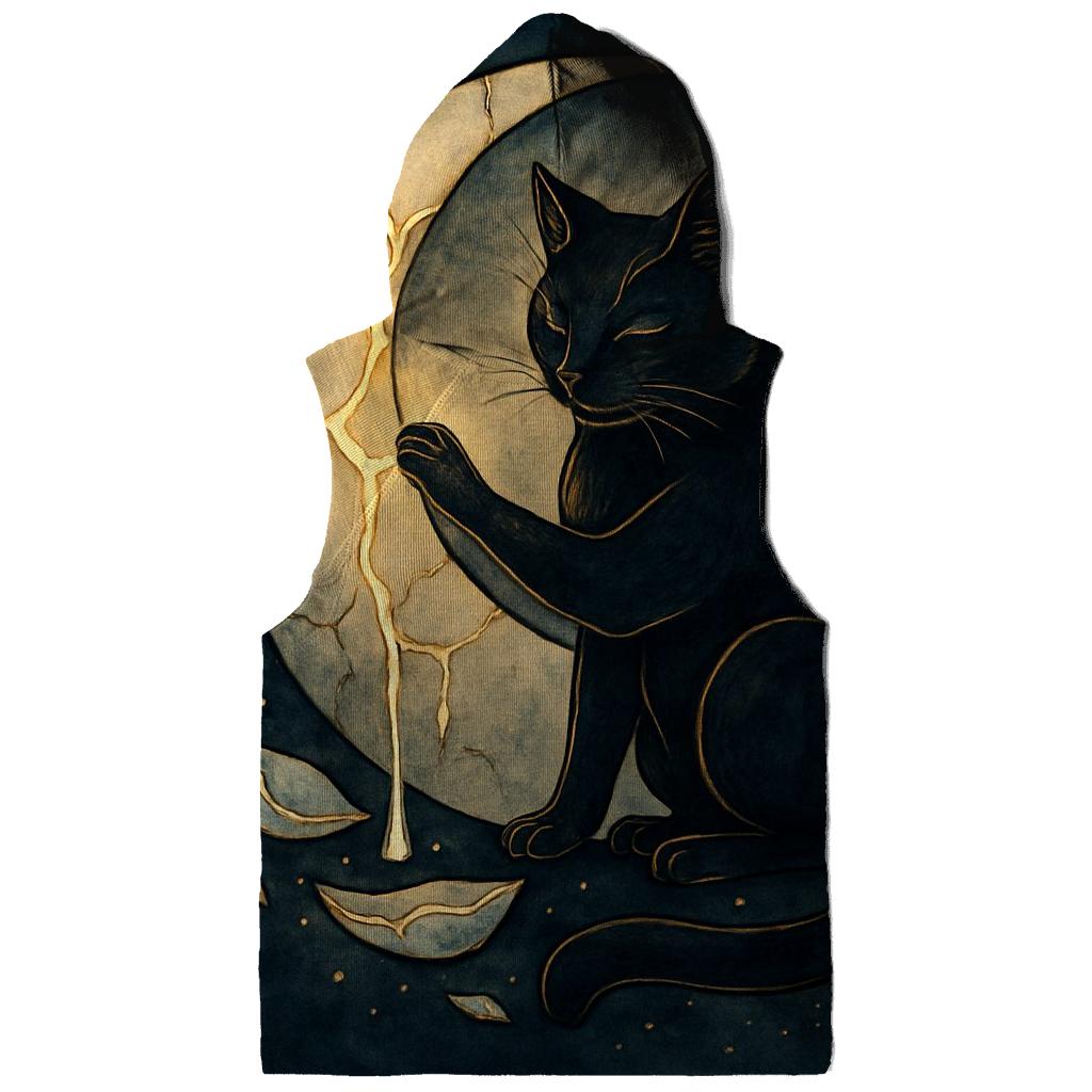 Lunar Kintsugi Guardian Cat hoodies fashion