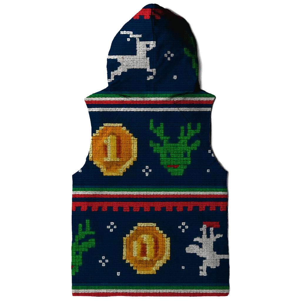 Santa Sleigh Arcade Stripe Design premium hoodies