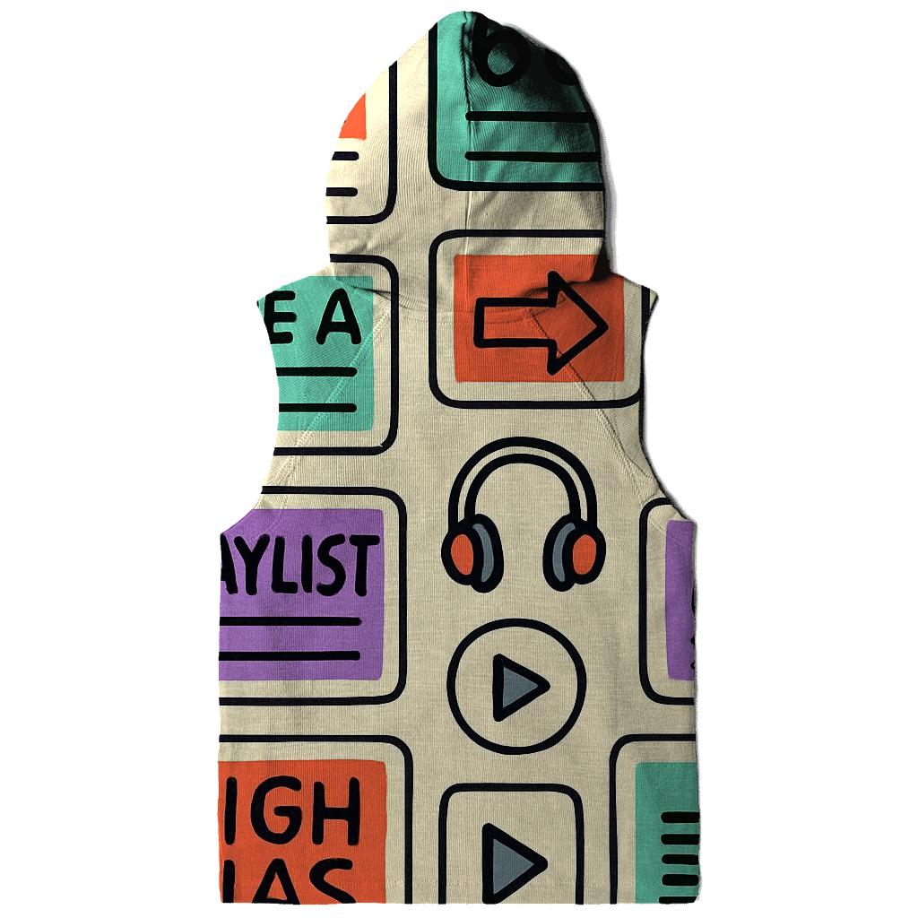 Mixtape Label Sticker Collage graphic hoodies