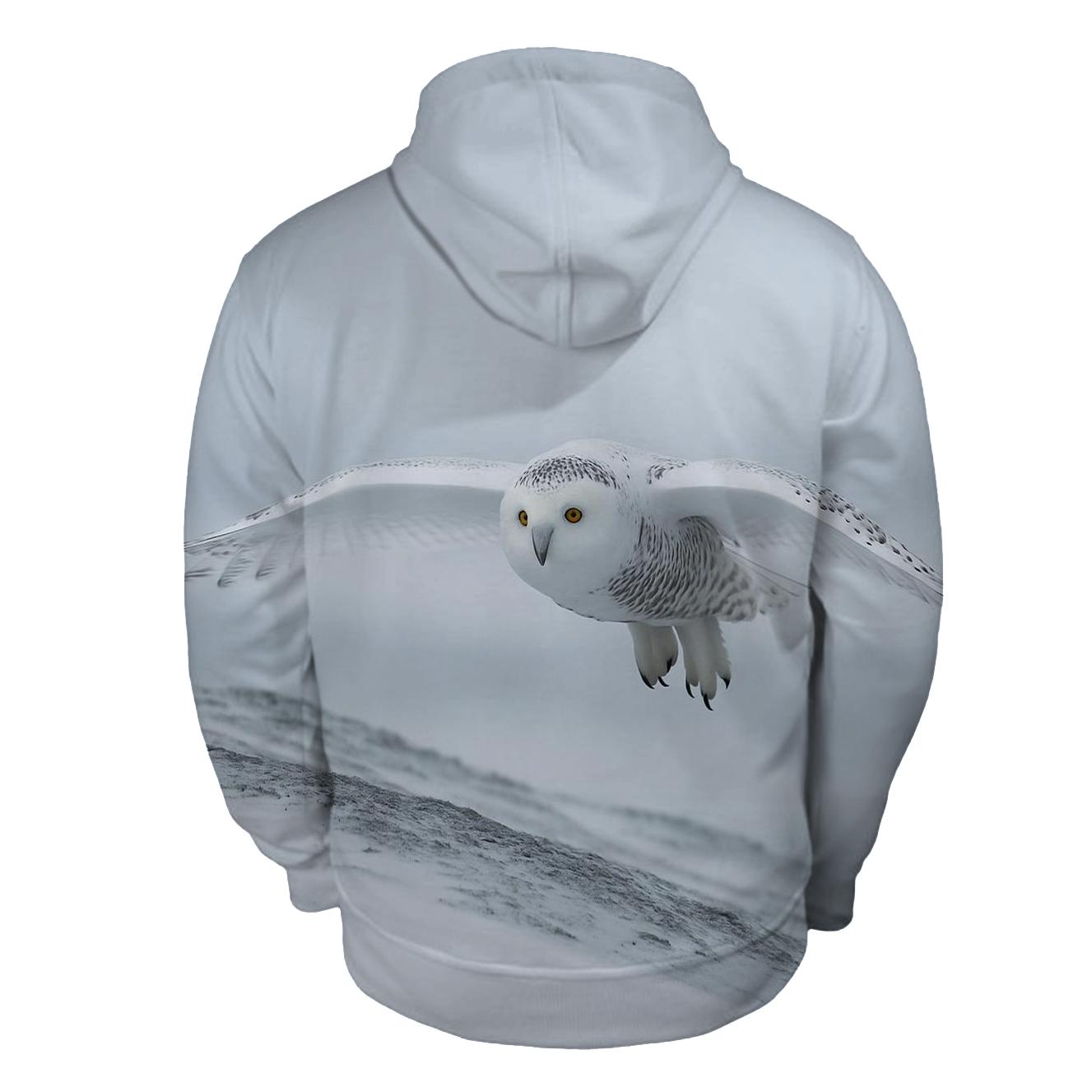 Frostline Forager Snowy Owl lightweight hoodies