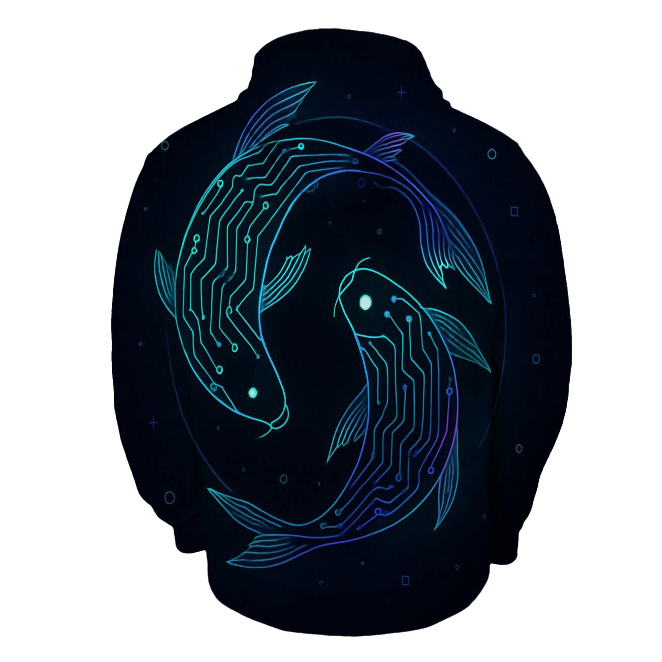 Aurora Circuit Koi premium hoodies