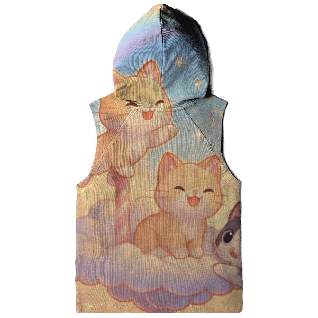 Rainbow Cloud Carousel Kittens zip-up hoodies