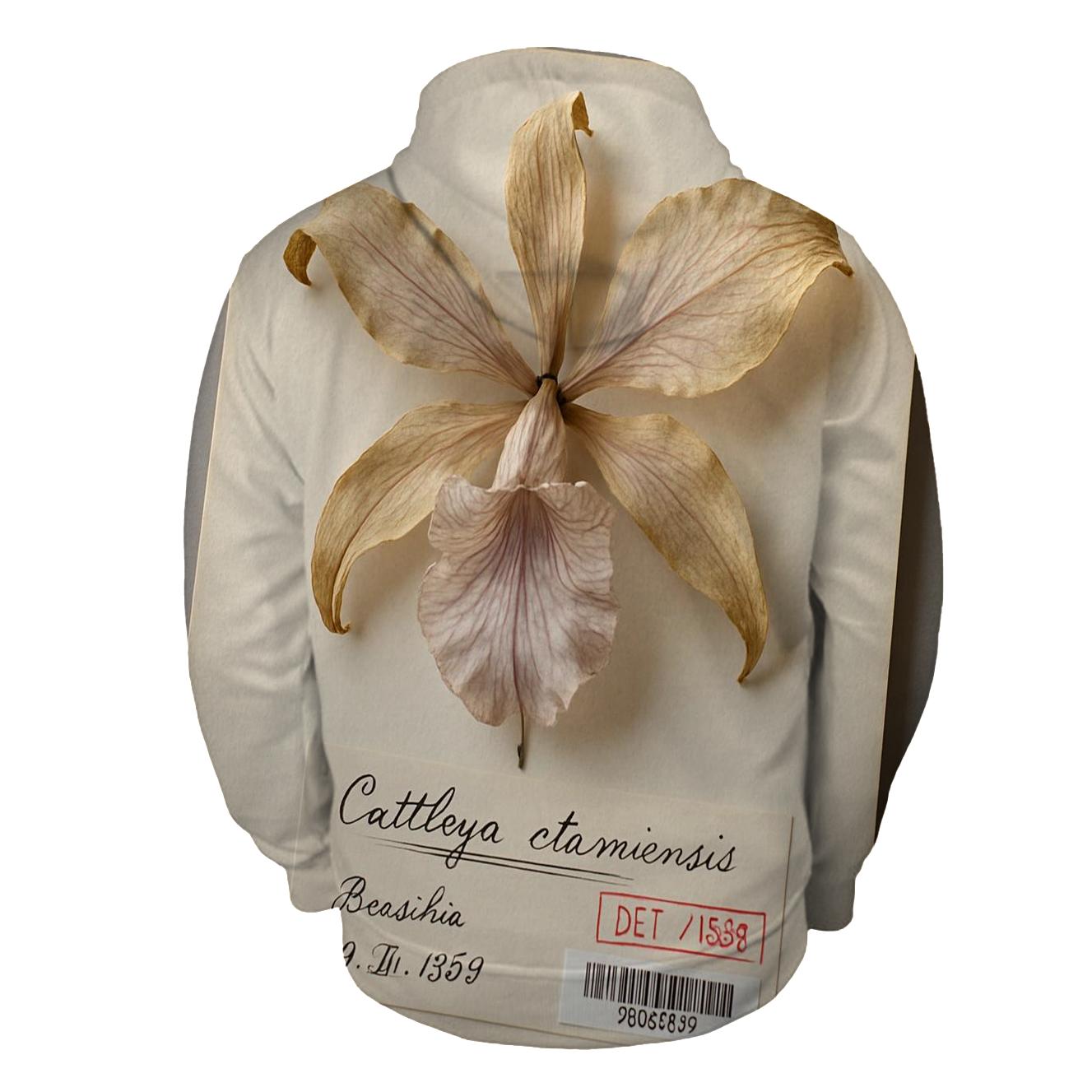 Pressed Herbarium Specimen Of Victorian Era Orchid hoodie trends