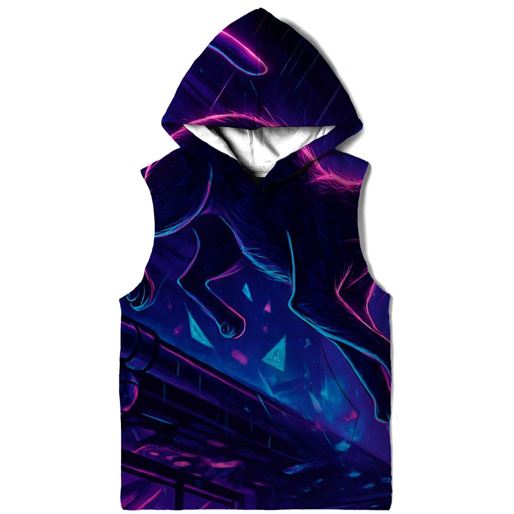 Neon Alley Cipher Cat Courier embroidered hoodies