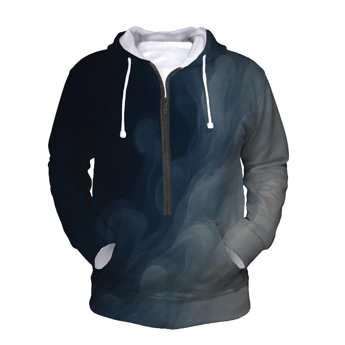 Moonlit Ink Diffusion graphic hoodies