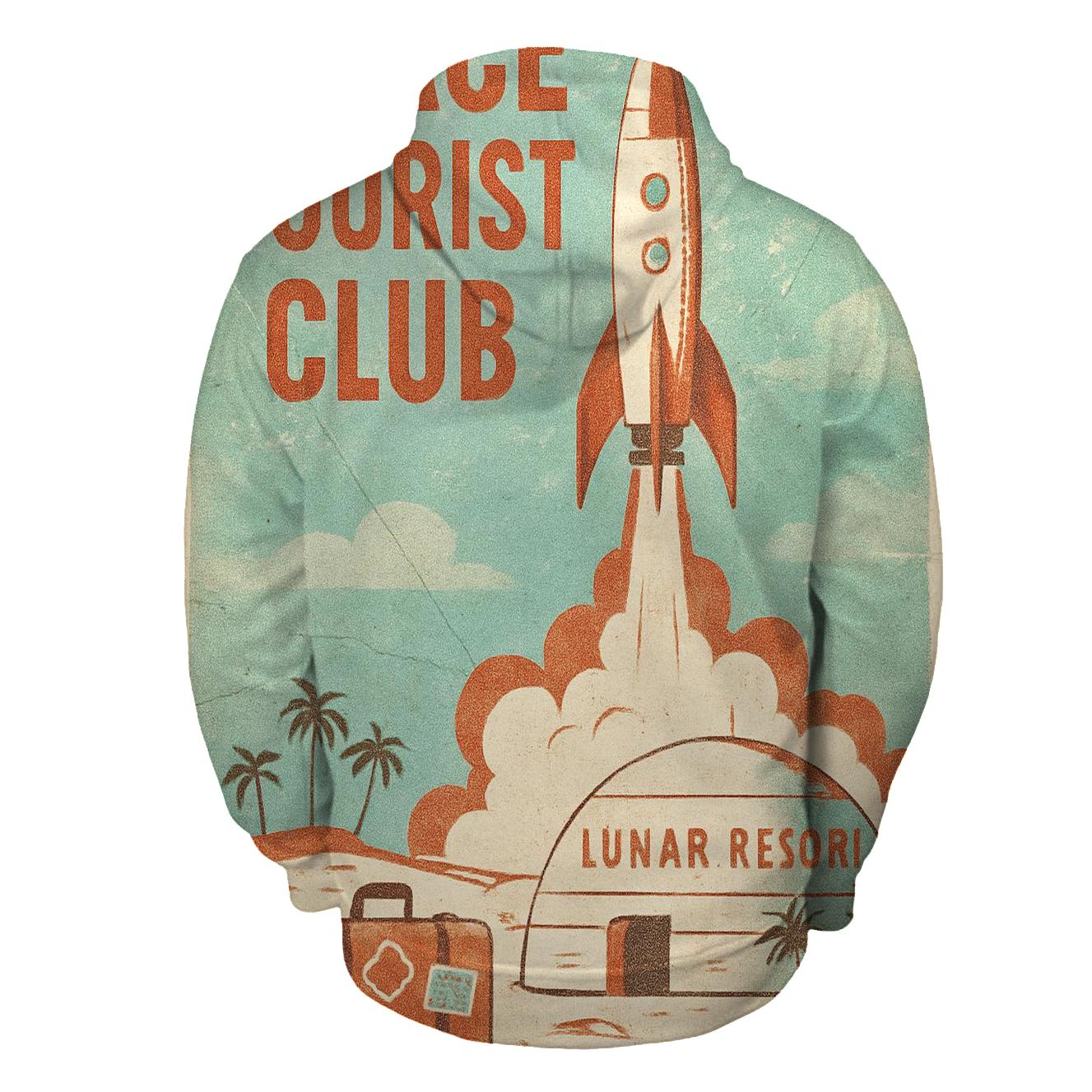 Apollo Era Space Tourist Postcard hoodie designs