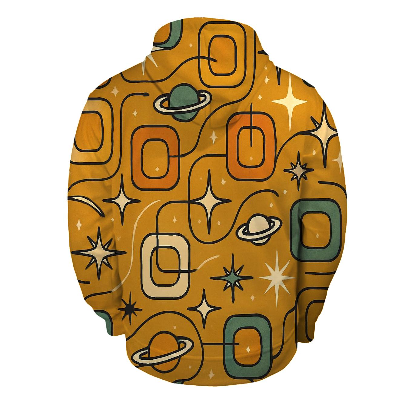 Groovy Space Age Pattern Parade designer hoodies