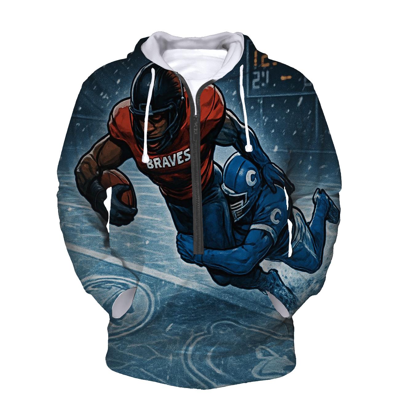 Frozen Goal Line Clash Braves Versus Cubs designer hoodies