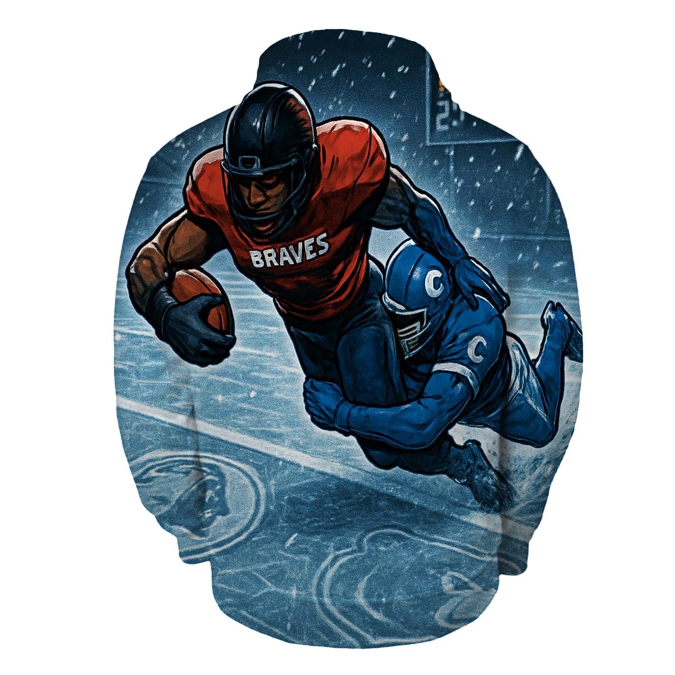 Frozen Goal Line Clash Braves Versus Cubs designer hoodies