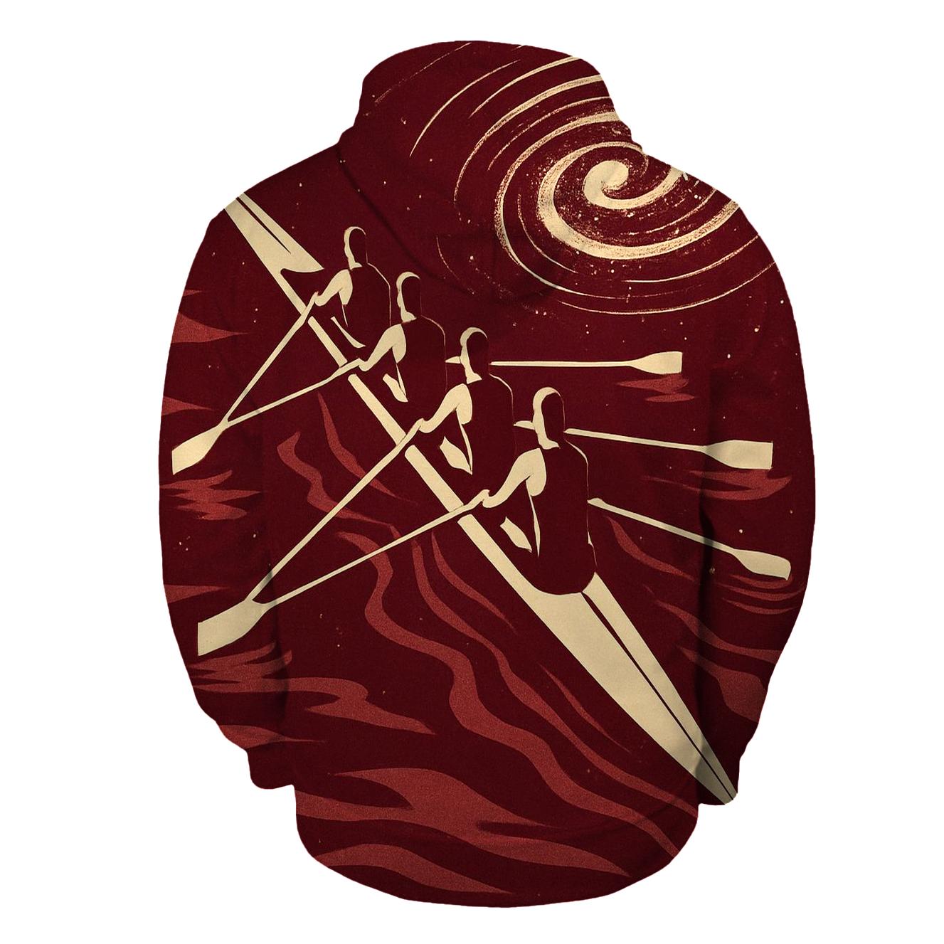 Cosmic Rowing Wake custom hoodies
