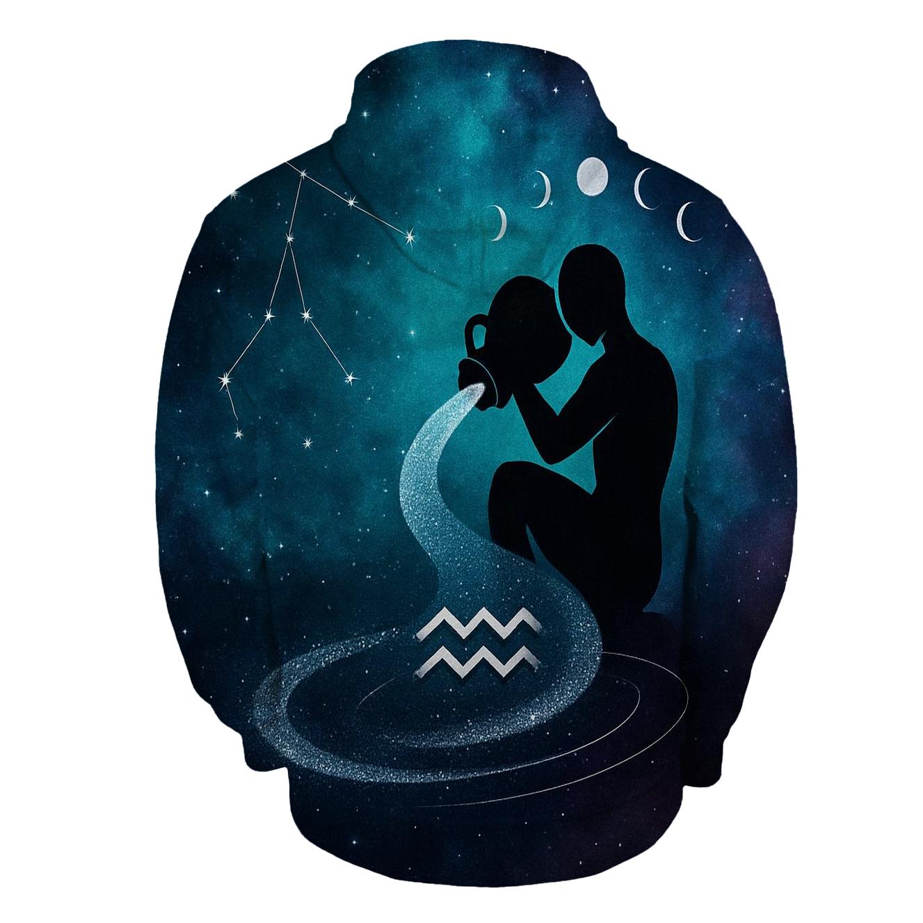 Aquarius Nebula Water Bearer Constellation Overlay custom hoodies