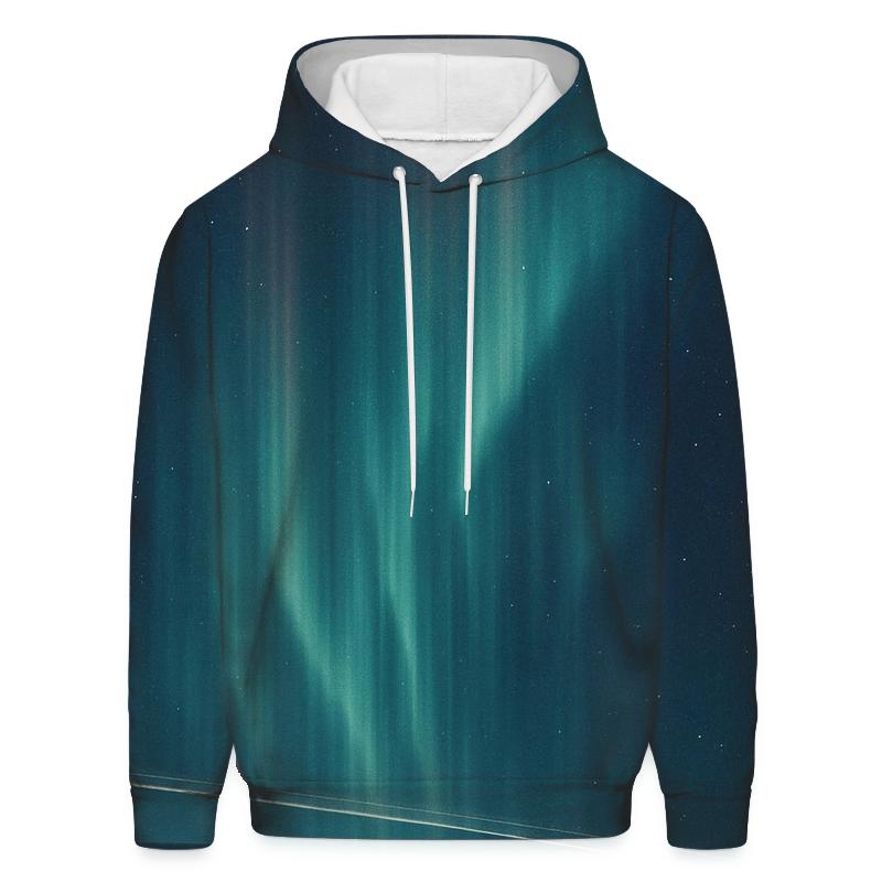 Aurora Curtain Over Polar Ring Plane premium hoodies