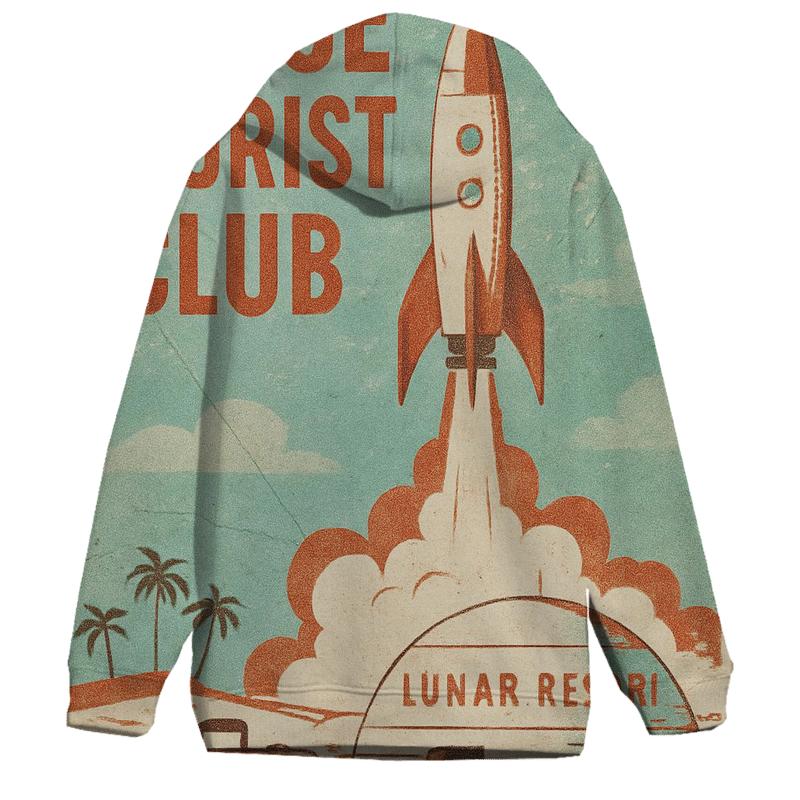Apollo Era Space Tourist Postcard pullover hoodies
