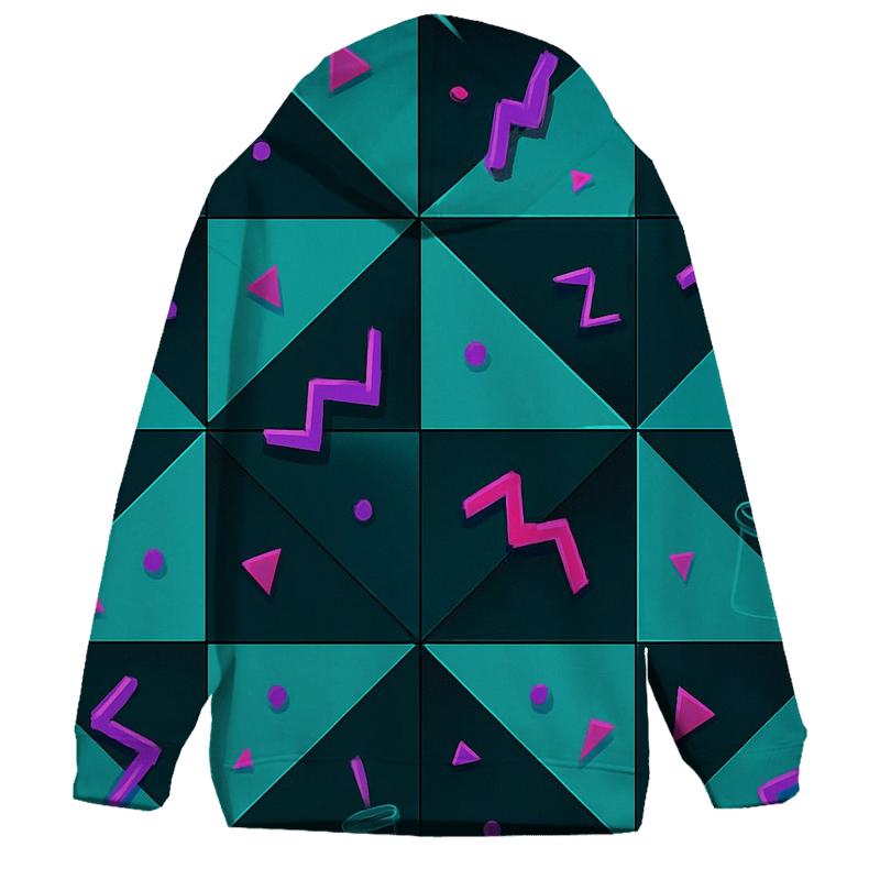 Mall Food Court Neon Tiles premium hoodies
