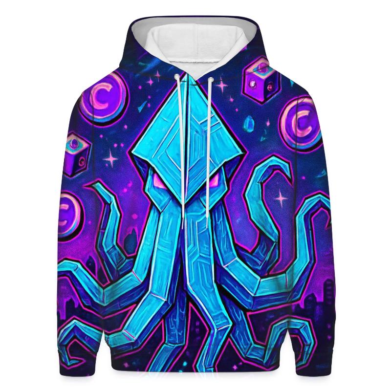 Neon Origami Kraken hoodie styles