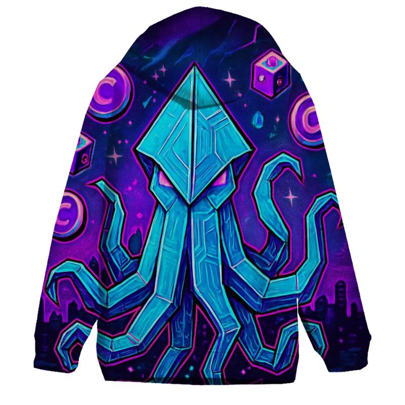 Neon Origami Kraken hoodie styles