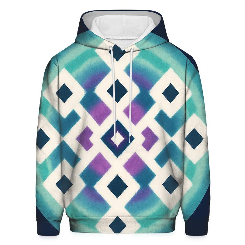 Aurora Itajime Lattice Mandala designer hoodies