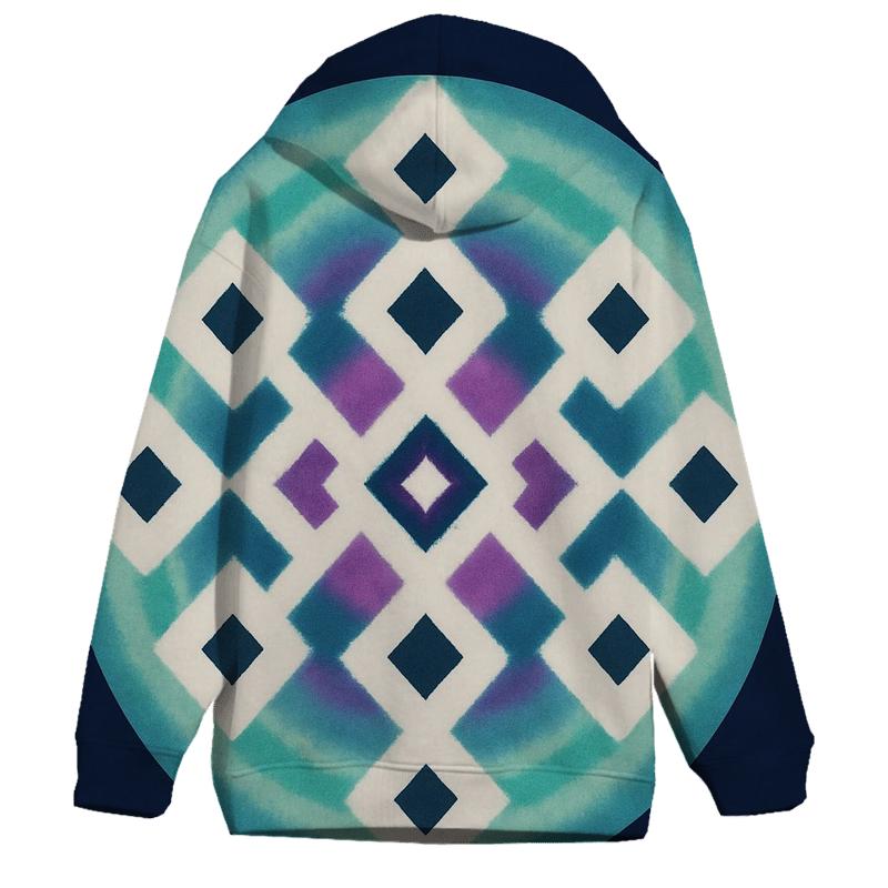 Aurora Itajime Lattice Mandala designer hoodies