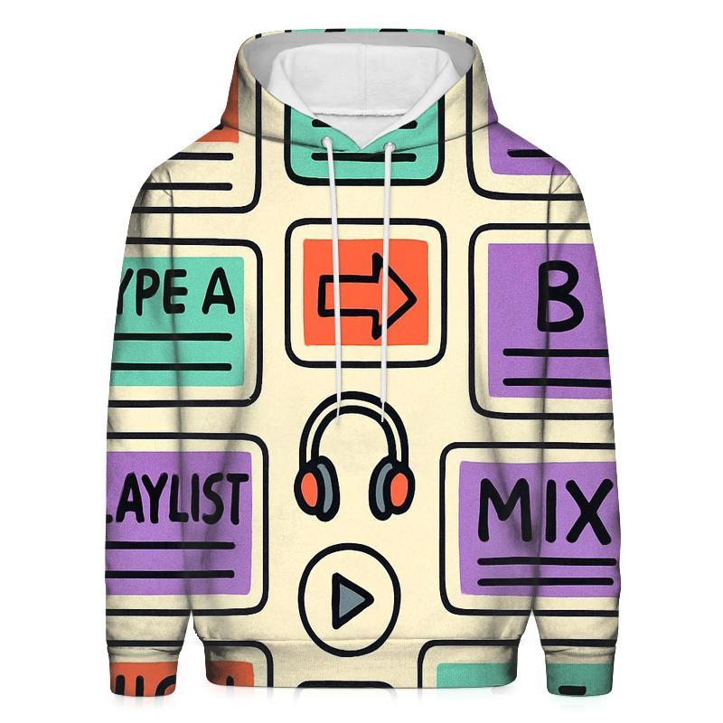 Mixtape Label Sticker Collage hoodies fashion