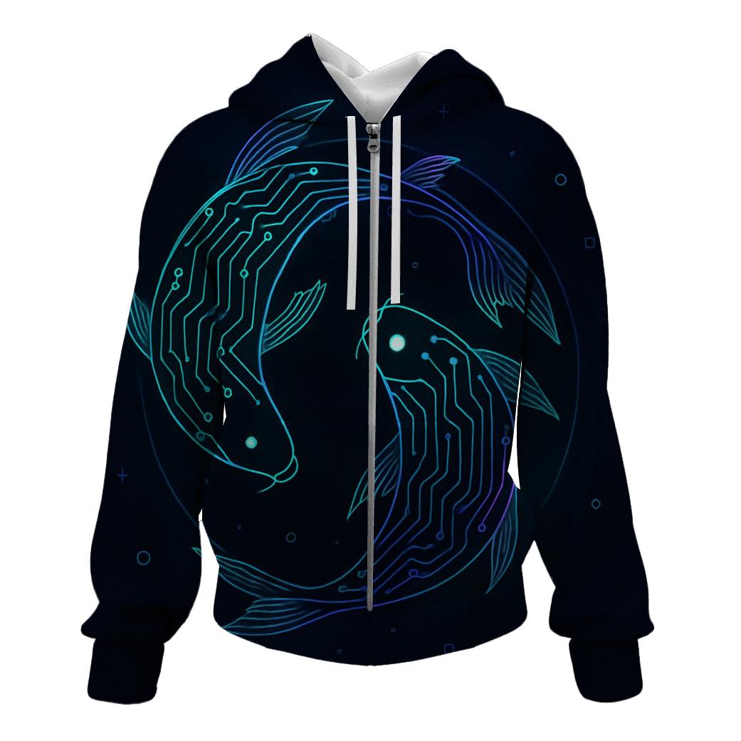 Aurora Circuit Koi heavyweight hoodies