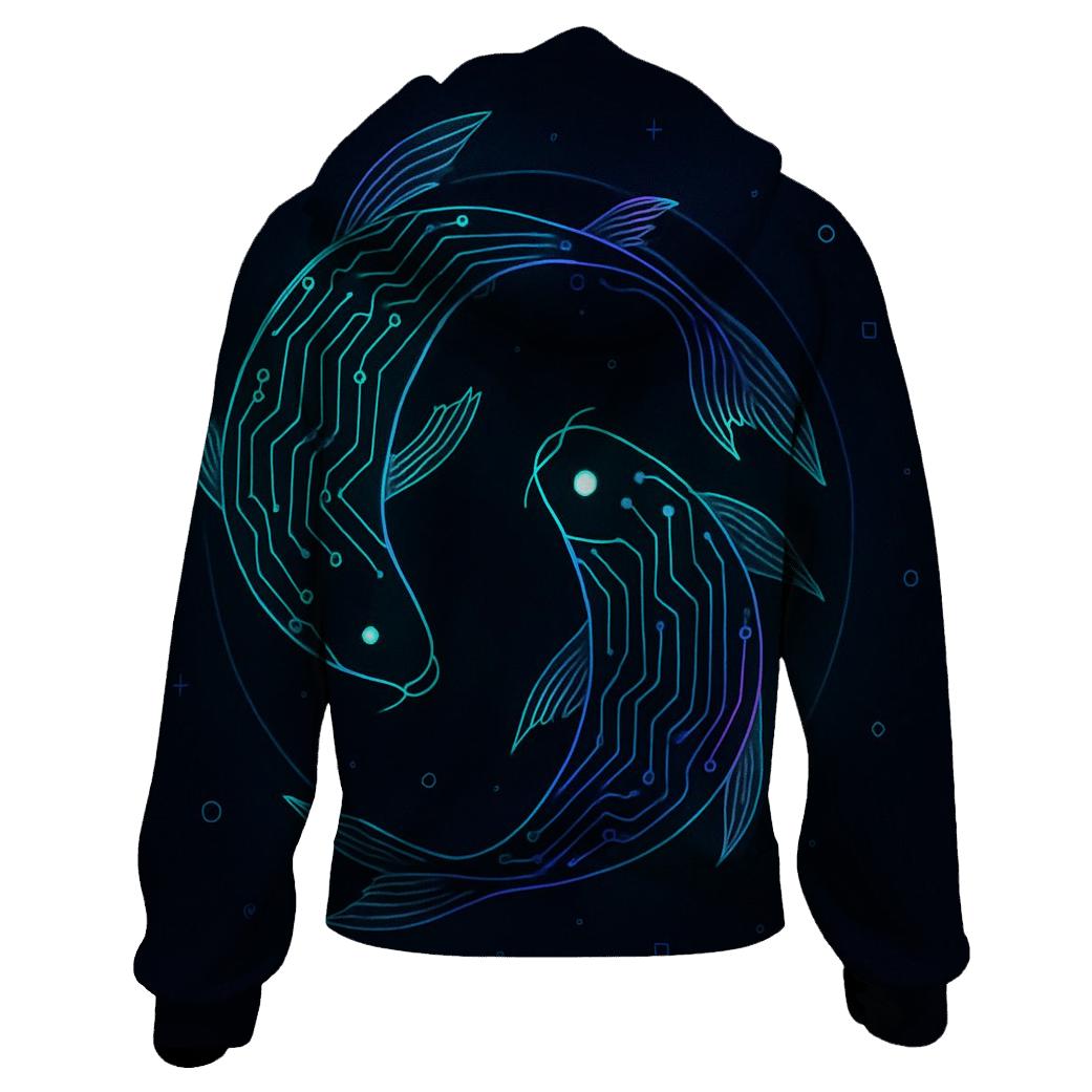 Aurora Circuit Koi heavyweight hoodies