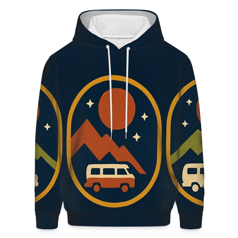 Seventies Stargazer Camper Badges zip-up hoodies