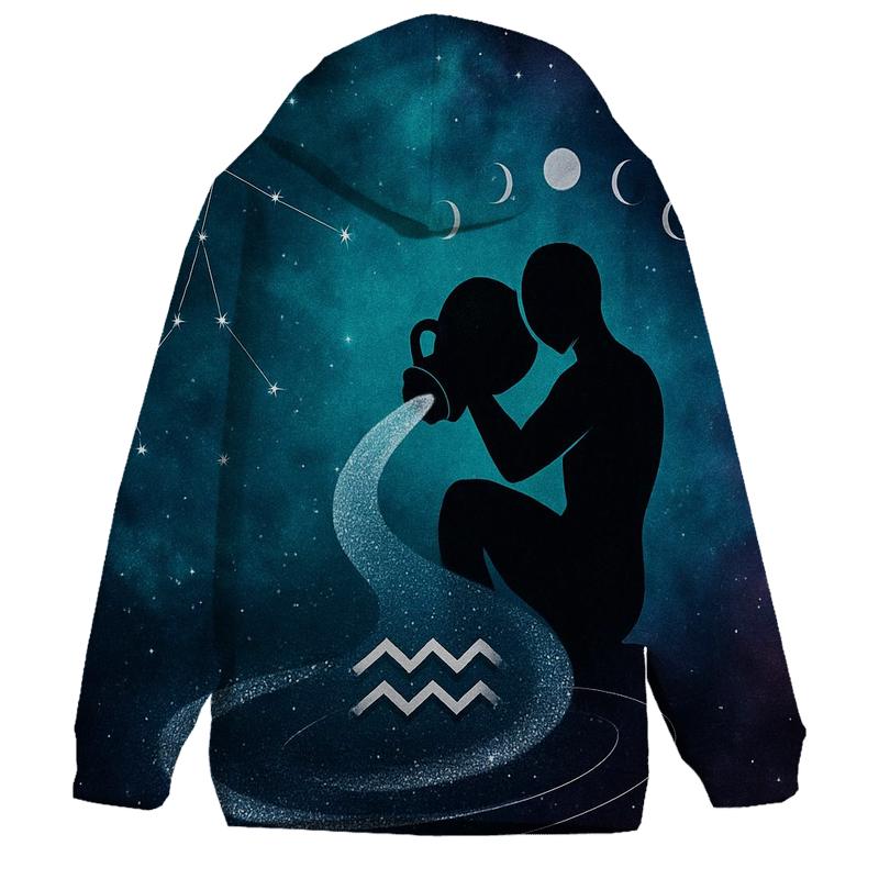 Aquarius Nebula Water Bearer Constellation Overlay designer hoodies