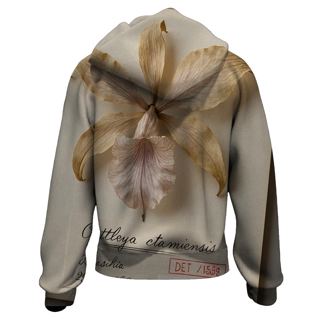 Pressed Herbarium Specimen Of Victorian Era Orchid heavyweight hoodies
