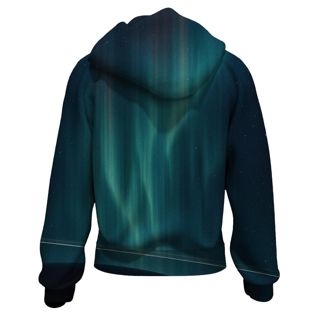Aurora Curtain Over Polar Ring Plane hoodie styles