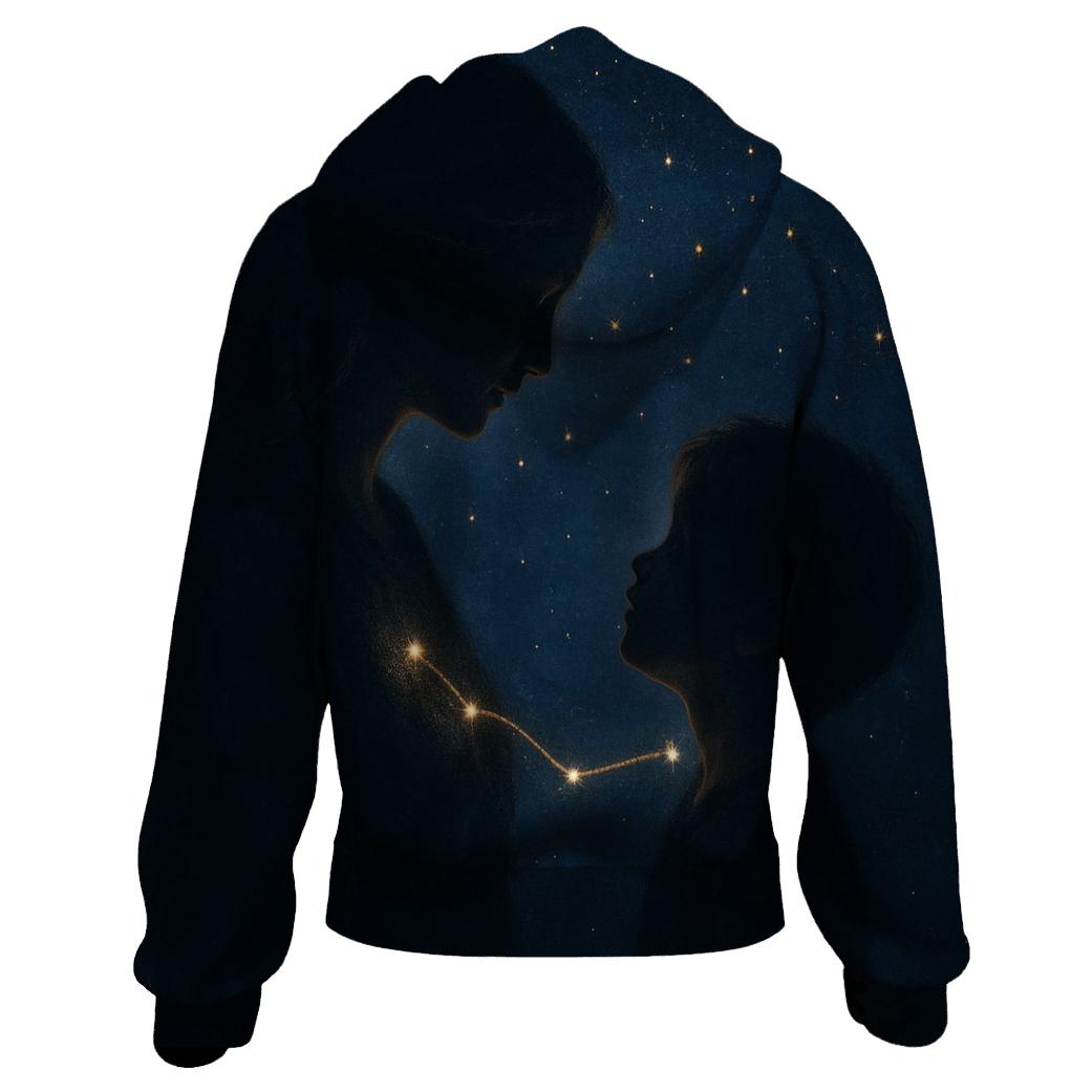 The Constellation Between Two Hearts pullover hoodies
