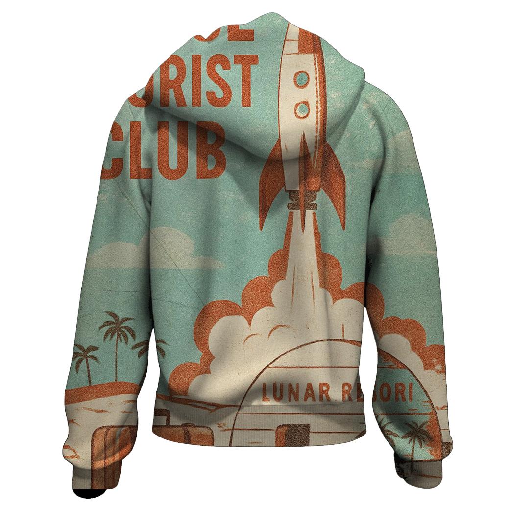 Apollo Era Space Tourist Postcard hoodie designs