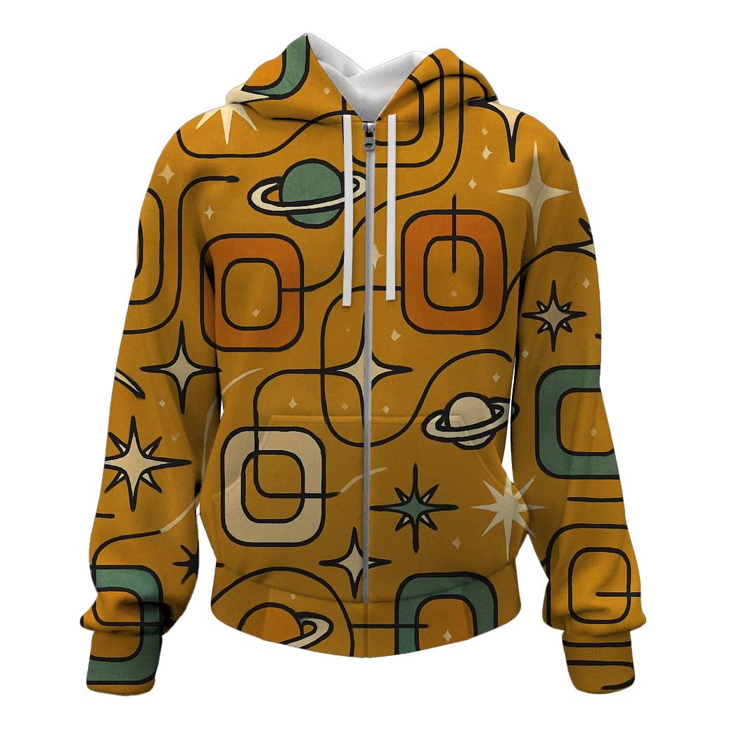 Groovy Space Age Pattern Parade lightweight hoodies