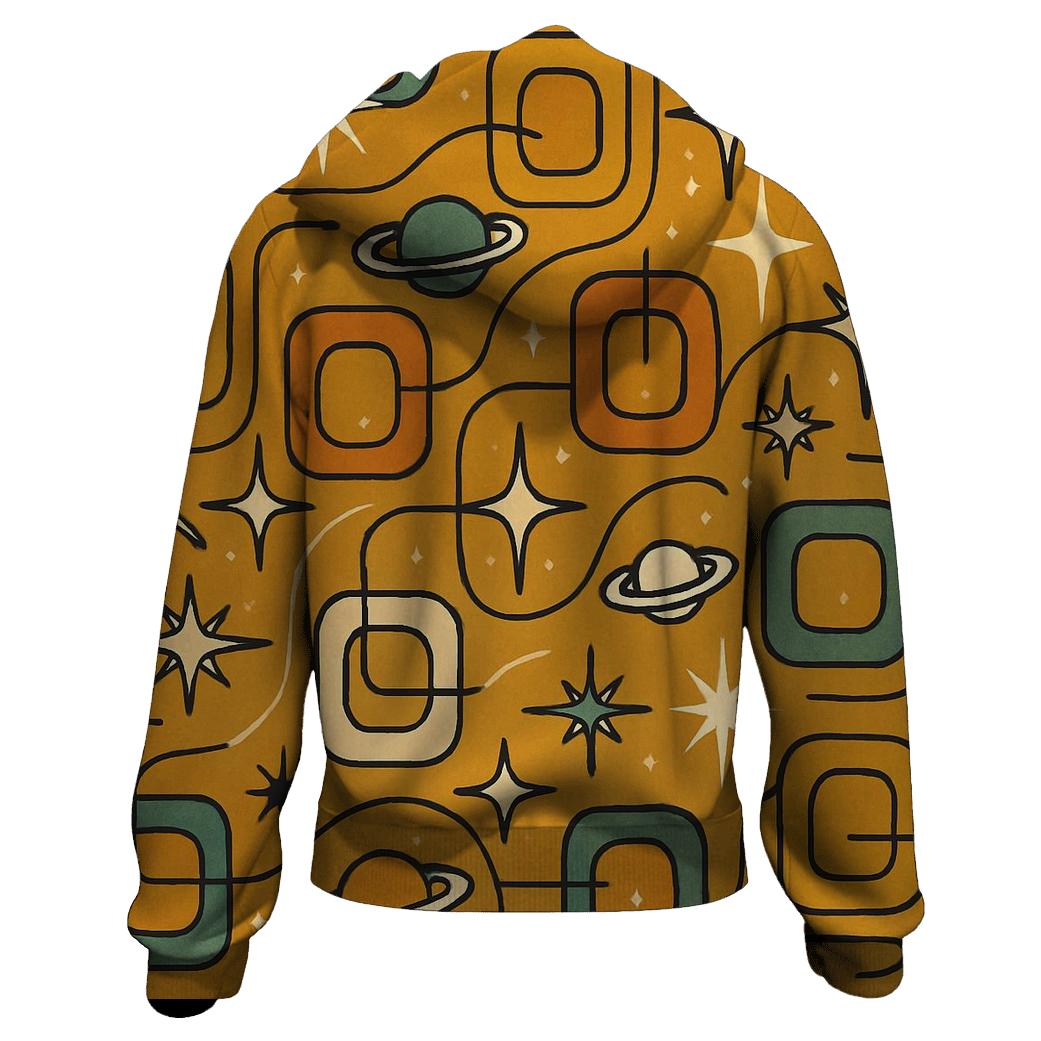 Groovy Space Age Pattern Parade lightweight hoodies