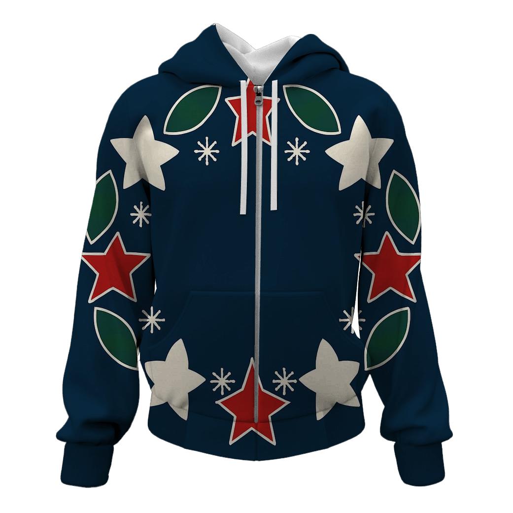 Starlit Holly Orbit Wreath pullover hoodies