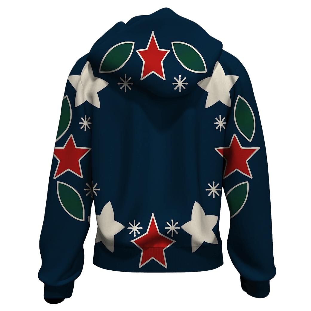 Starlit Holly Orbit Wreath pullover hoodies