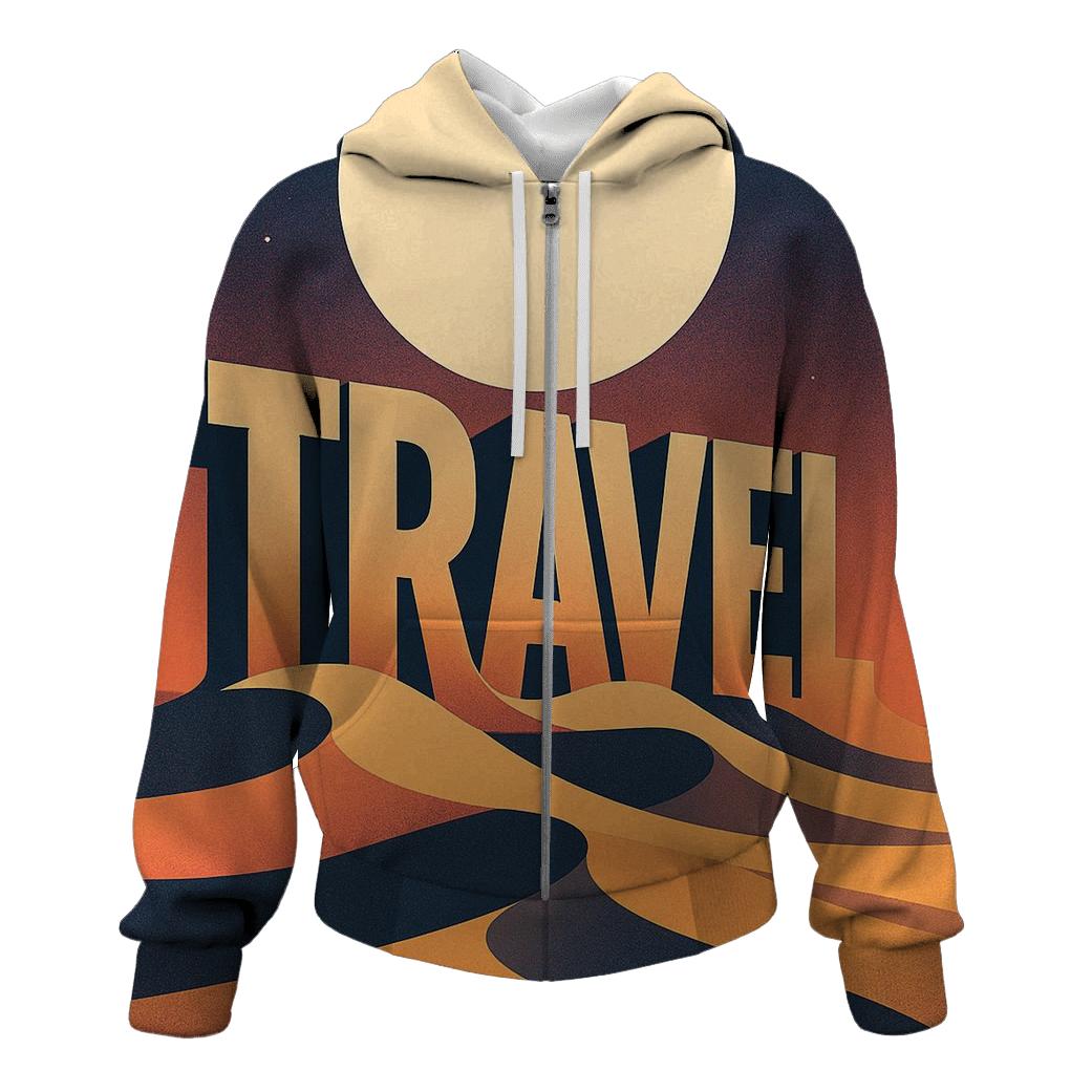 Desert Moon Typography Mirage designer hoodies