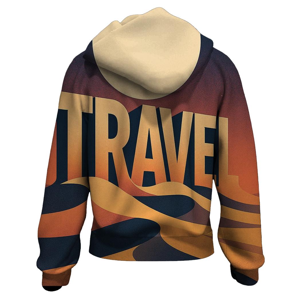 Desert Moon Typography Mirage designer hoodies